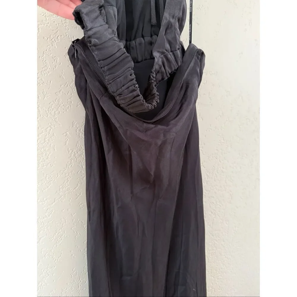 Shona Joy Ruched Open Back Halter Midi Dress - Picture 6 of 9